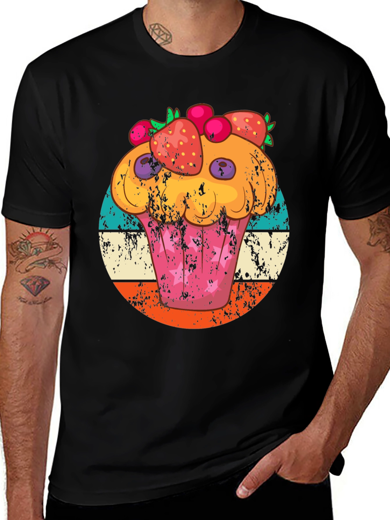 Cupcake Graphic Tee Retro Style