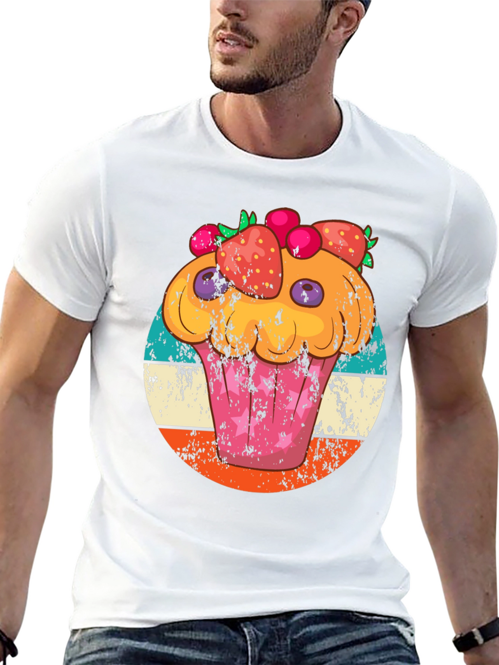 Cupcake Graphic Tee Retro Style