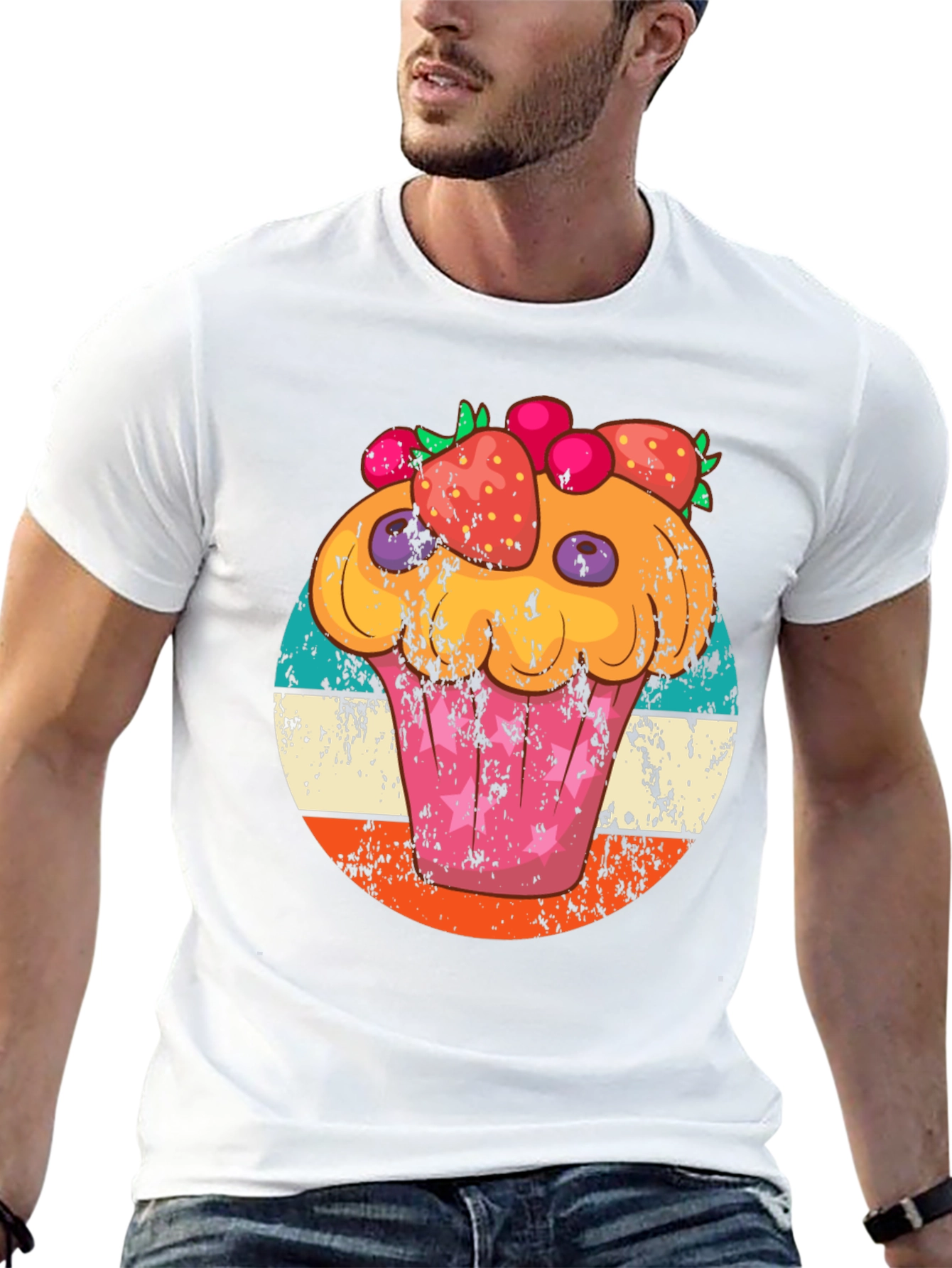 Cupcake Graphic Tee Retro Style