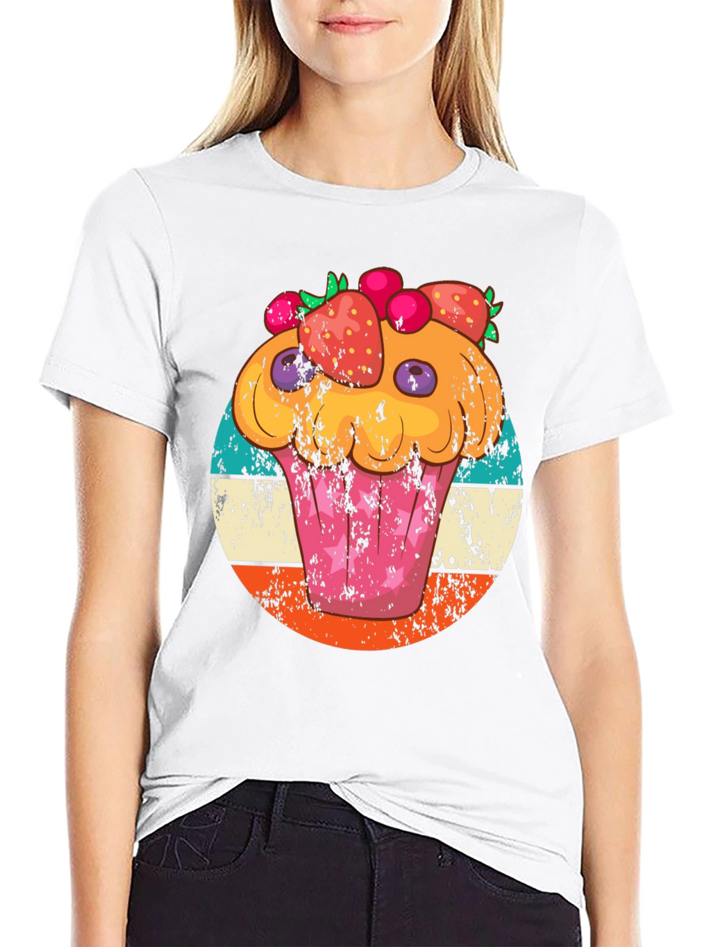Cupcake Graphic Tee Retro Style