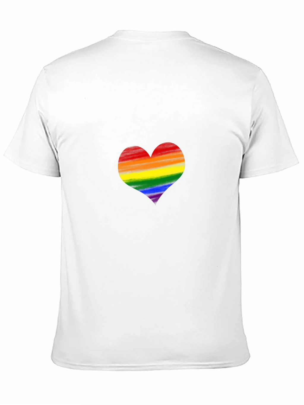 Pride Heart Graphic Tee - Black Cotton Blend