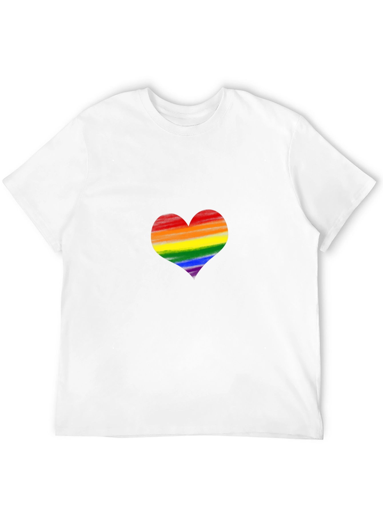 Pride Heart Graphic Tee - Black Cotton Blend