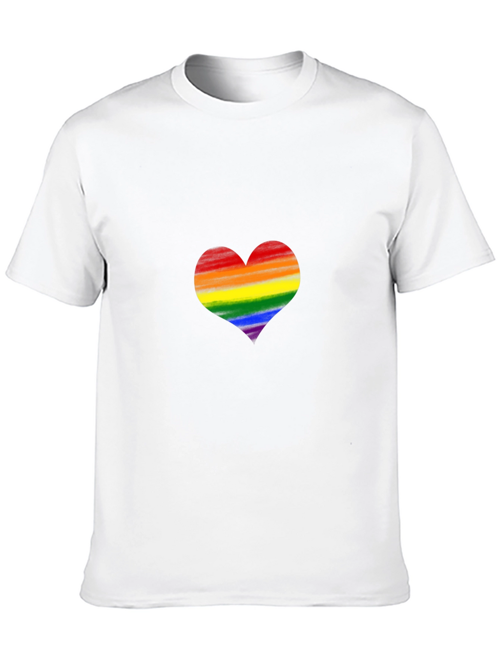 Pride Heart Graphic Tee - Black Cotton Blend
