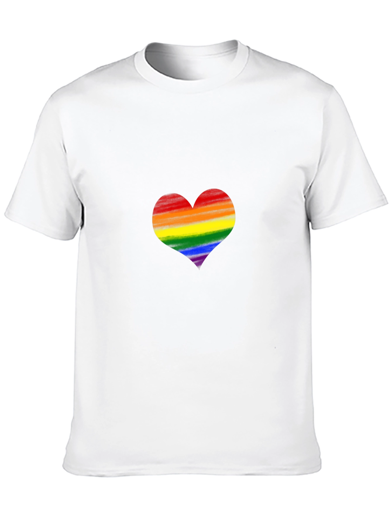 Pride Heart Graphic Tee - Black Cotton Blend