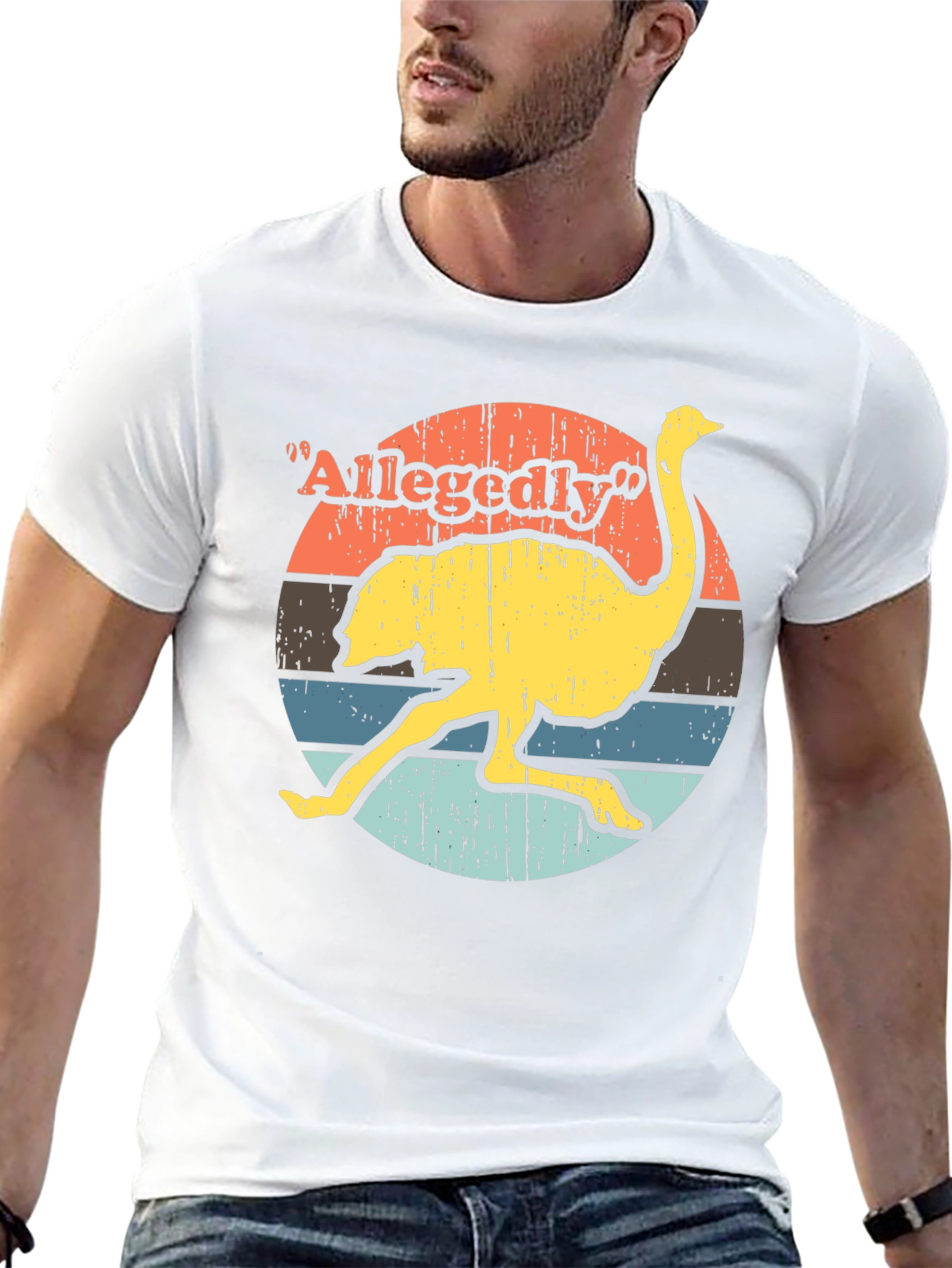 Allegedly Ostrich T-Shirt - Retro Style