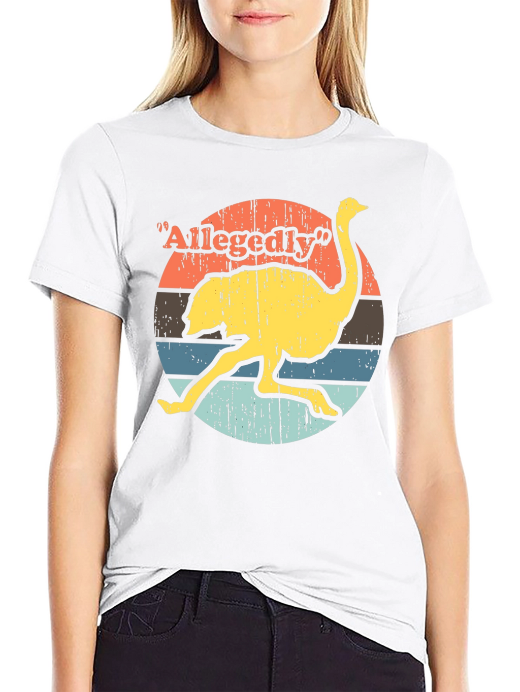 Allegedly Ostrich T-Shirt - Retro Style