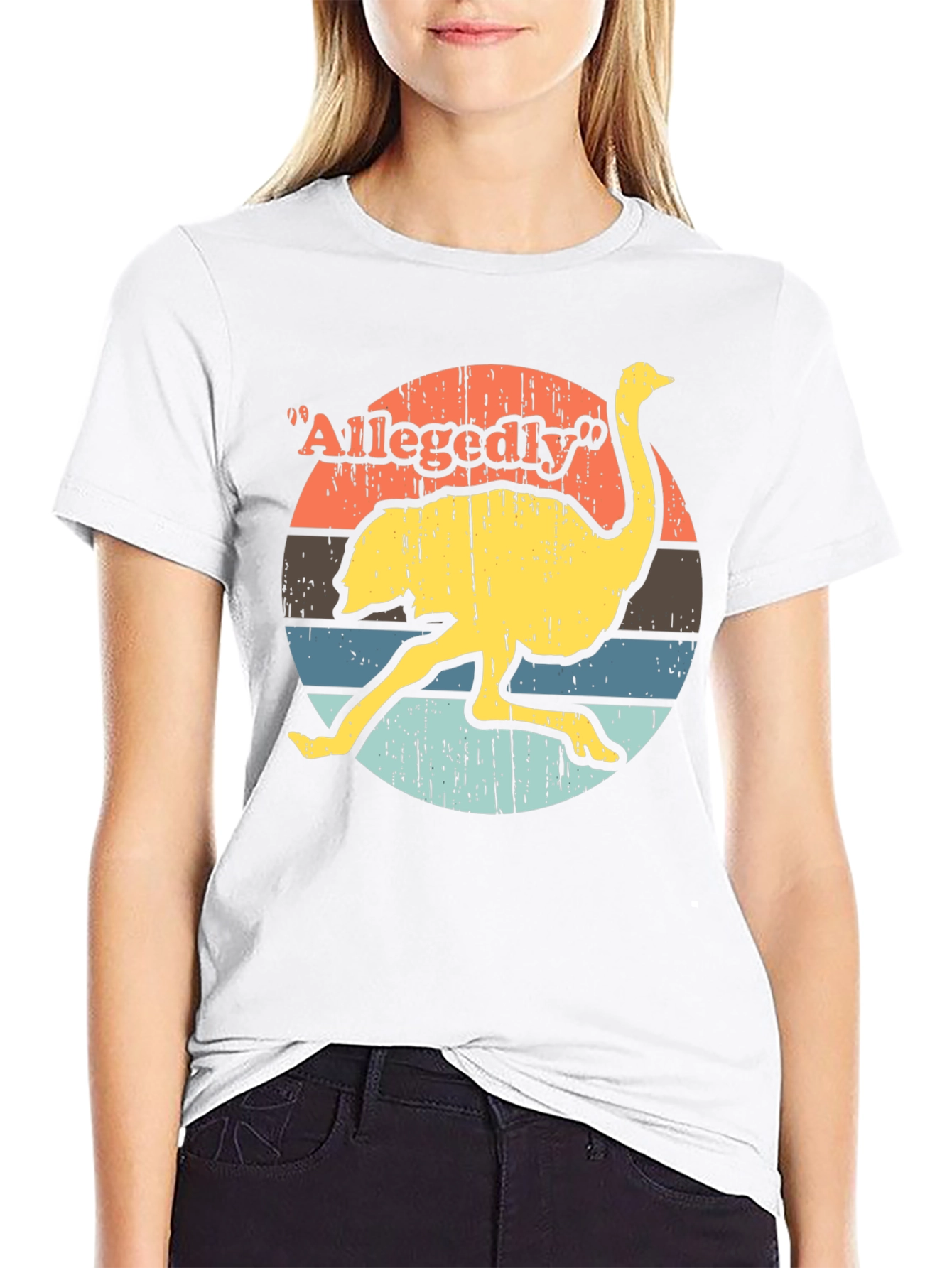 Allegedly Ostrich T-Shirt - Retro Style