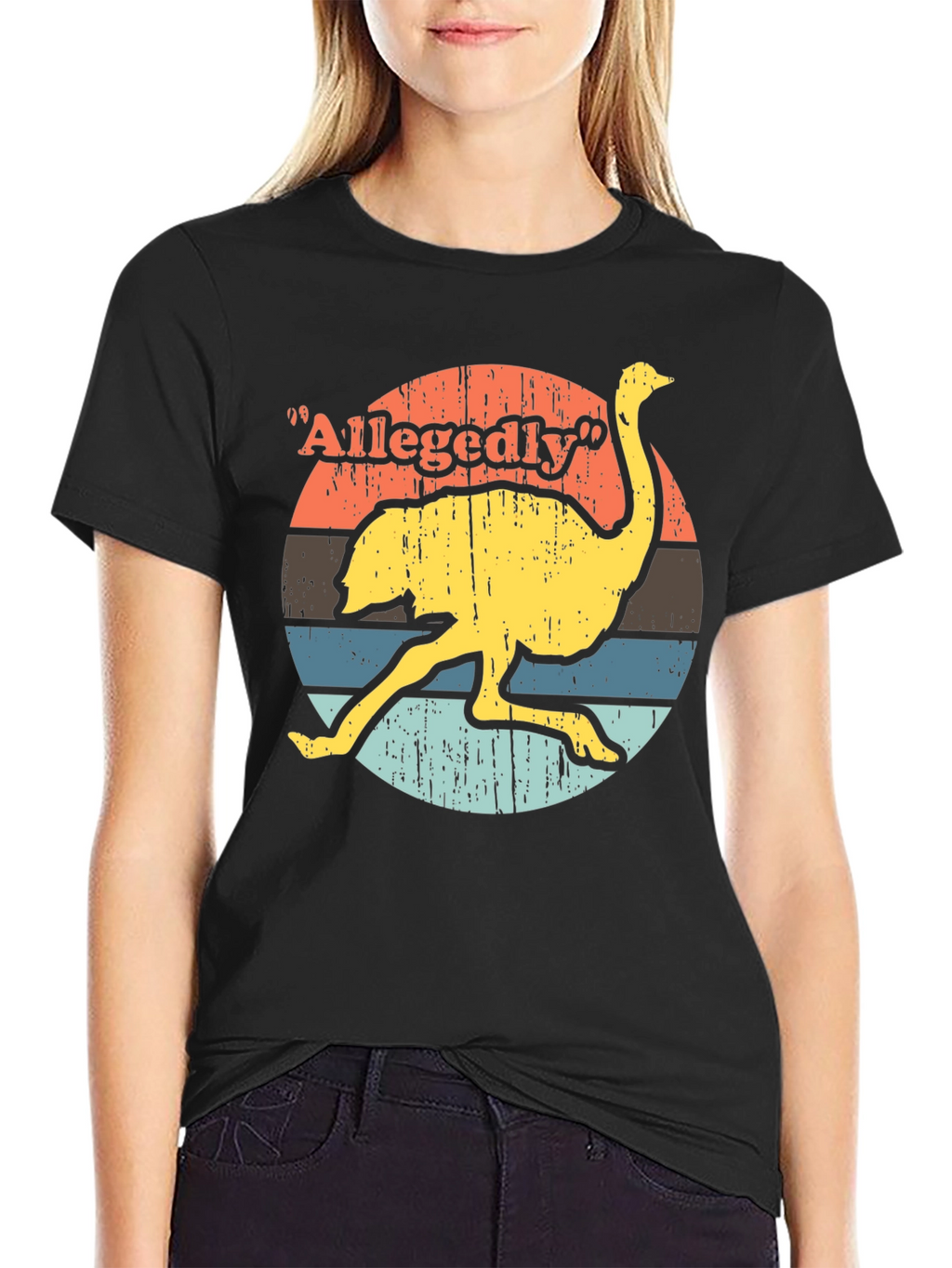 Allegedly Ostrich T-Shirt - Retro Style