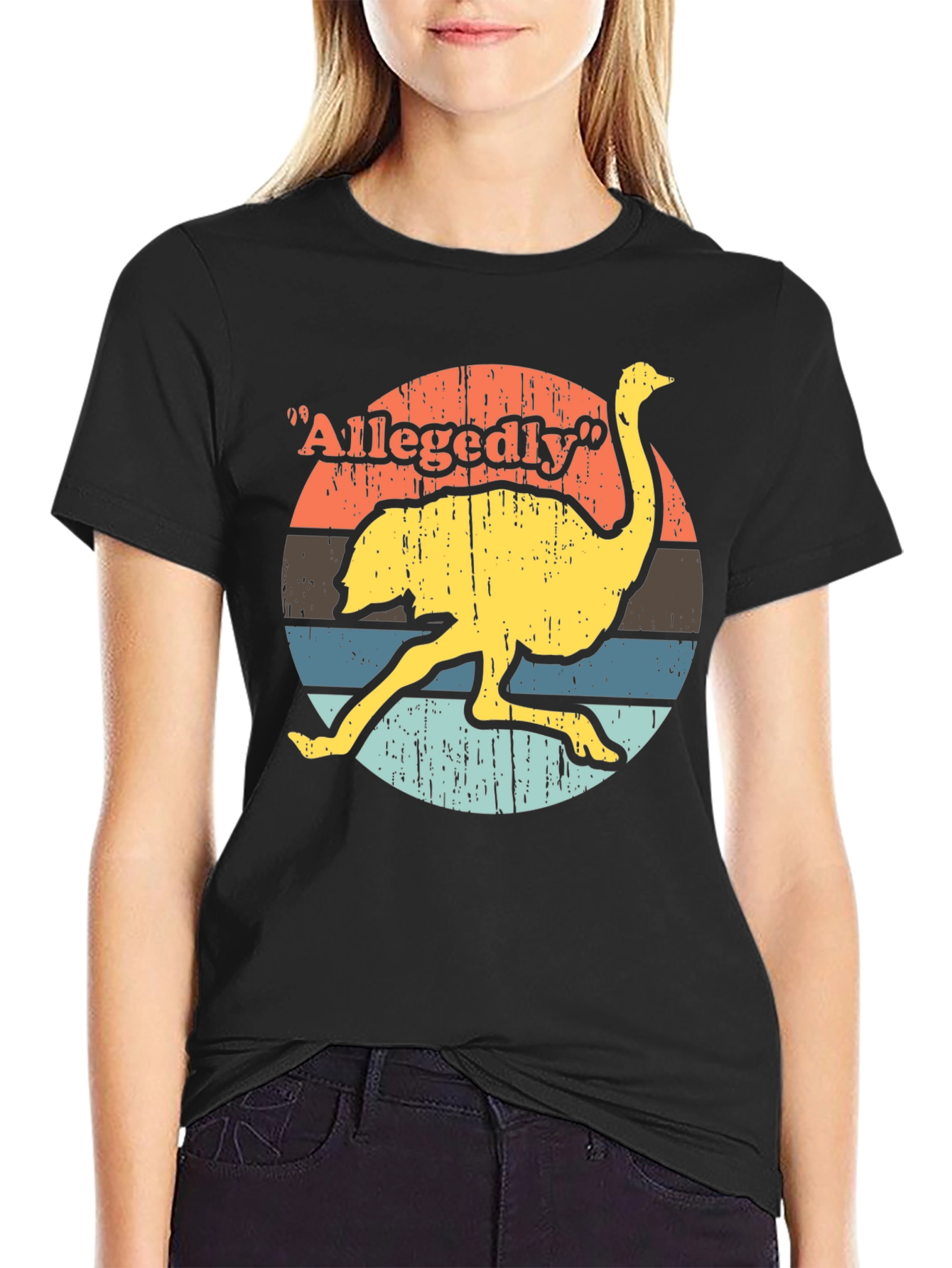 Allegedly Ostrich T-Shirt - Retro Style
