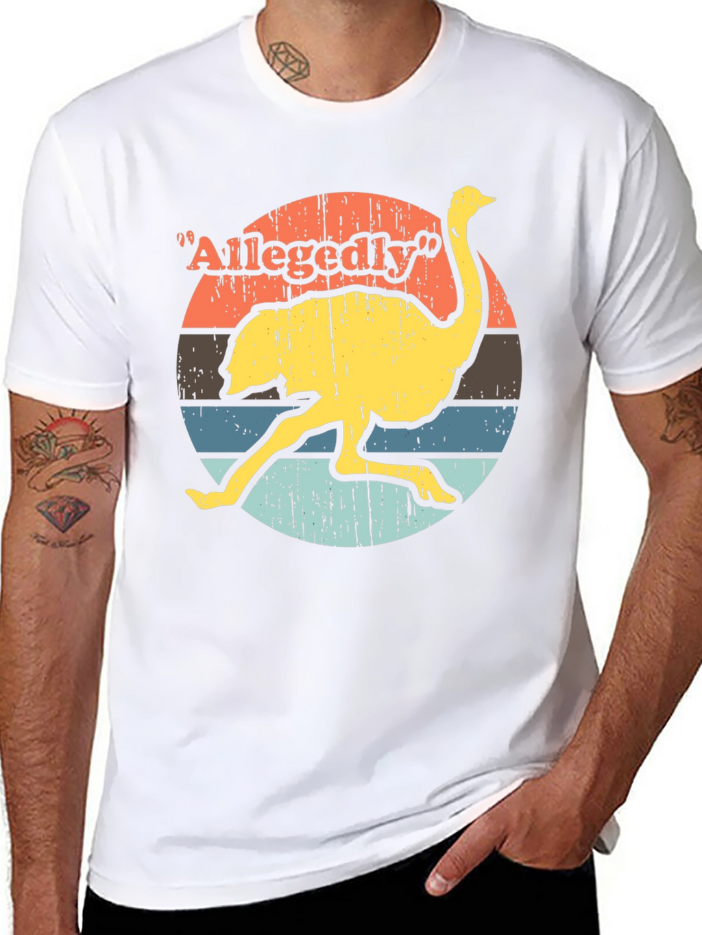 Allegedly Ostrich T-Shirt - Retro Style