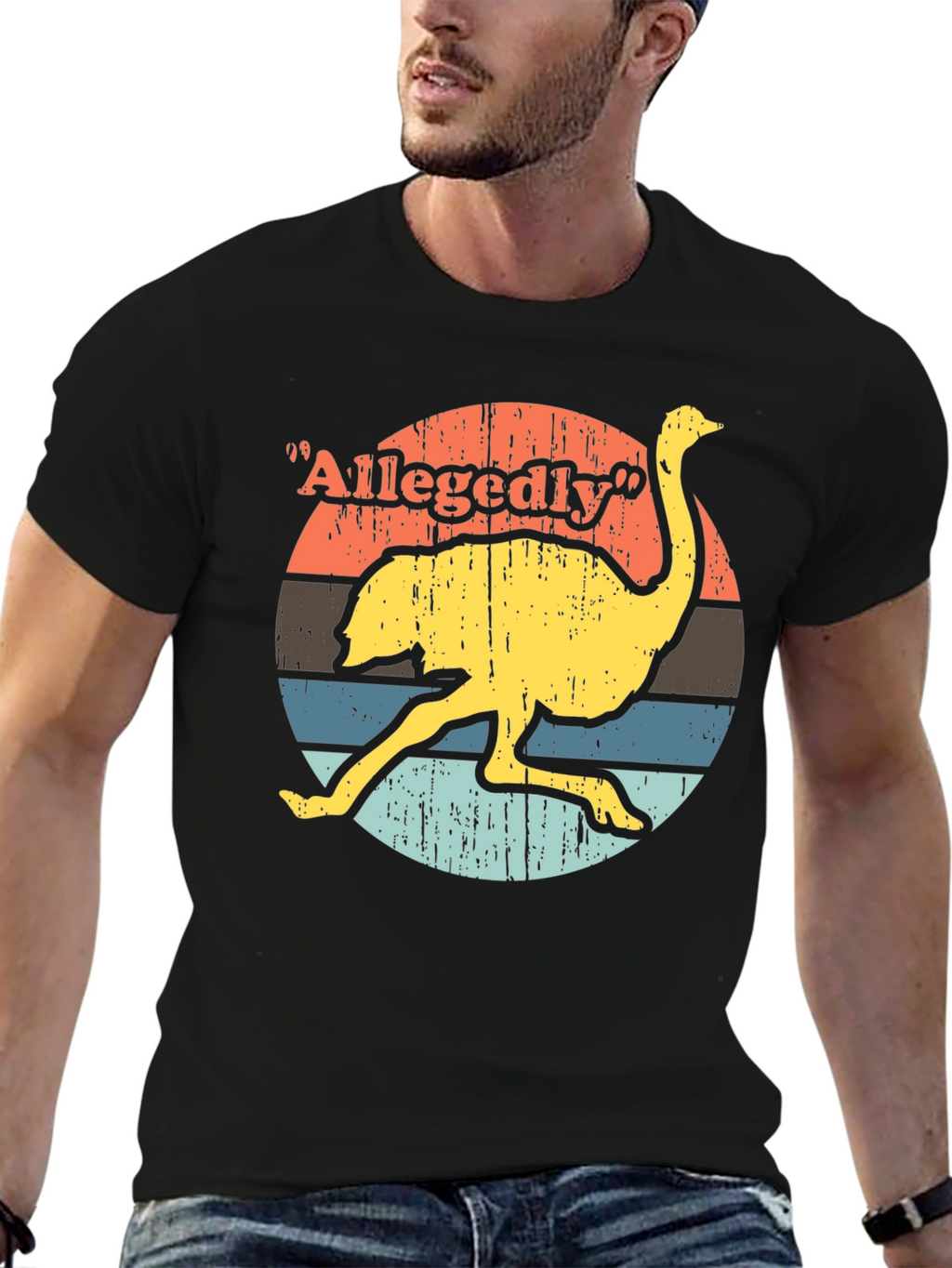 Allegedly Ostrich T-Shirt - Retro Style
