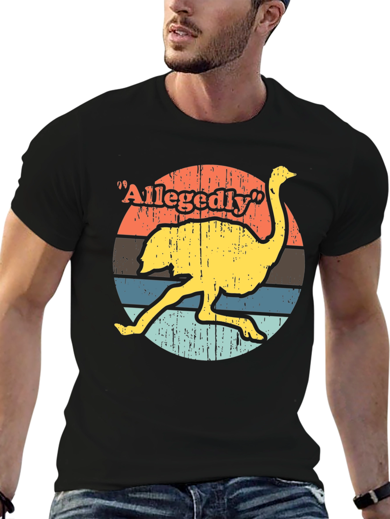 Allegedly Ostrich T-Shirt - Retro Style