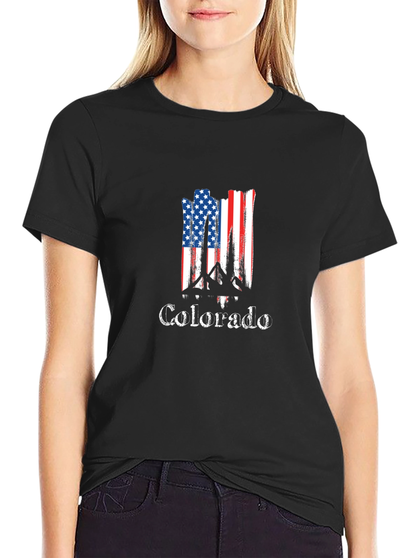 Colorado Flag Mountain Graphic T-Shirt