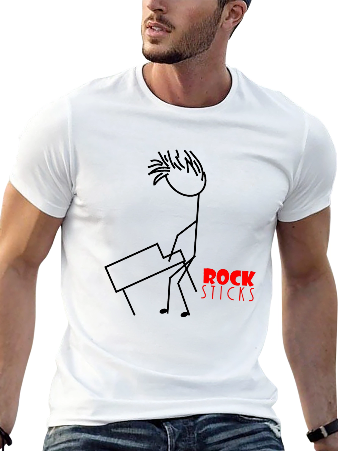 Rock Sticks T-Shirt - Unique Graphic Tee