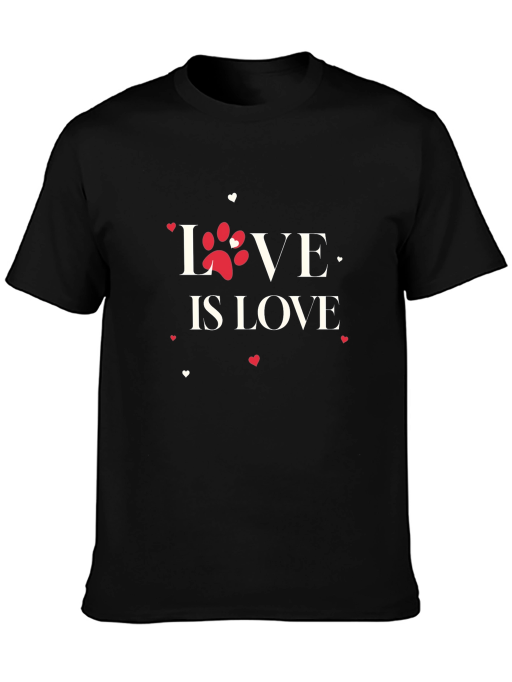 Love is Love Paw Print Graphic Tee