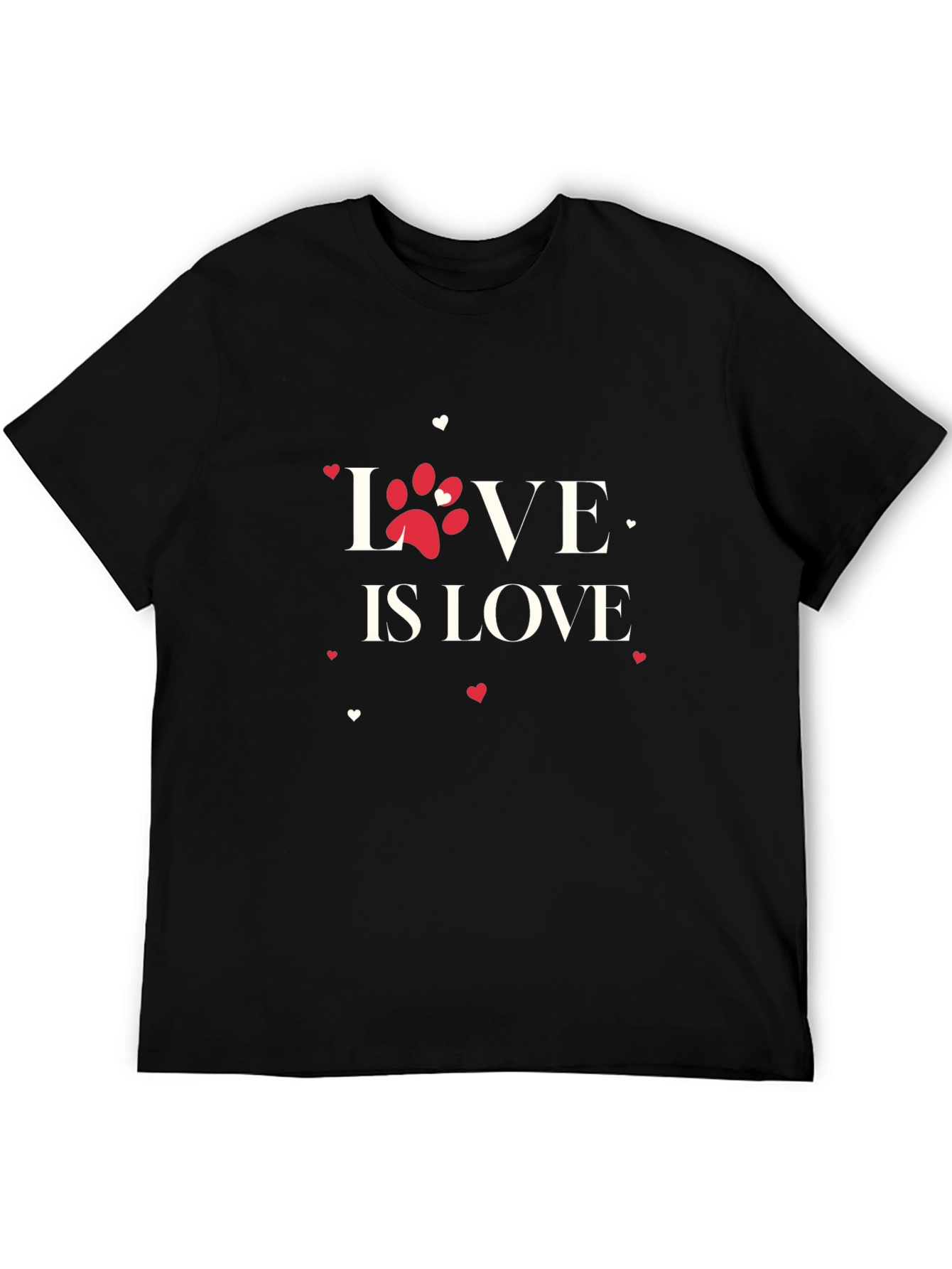 Love is Love Paw Print Graphic Tee