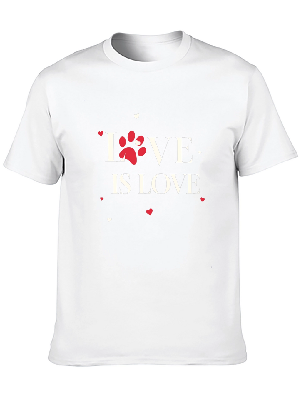 Love is Love Paw Print Graphic Tee