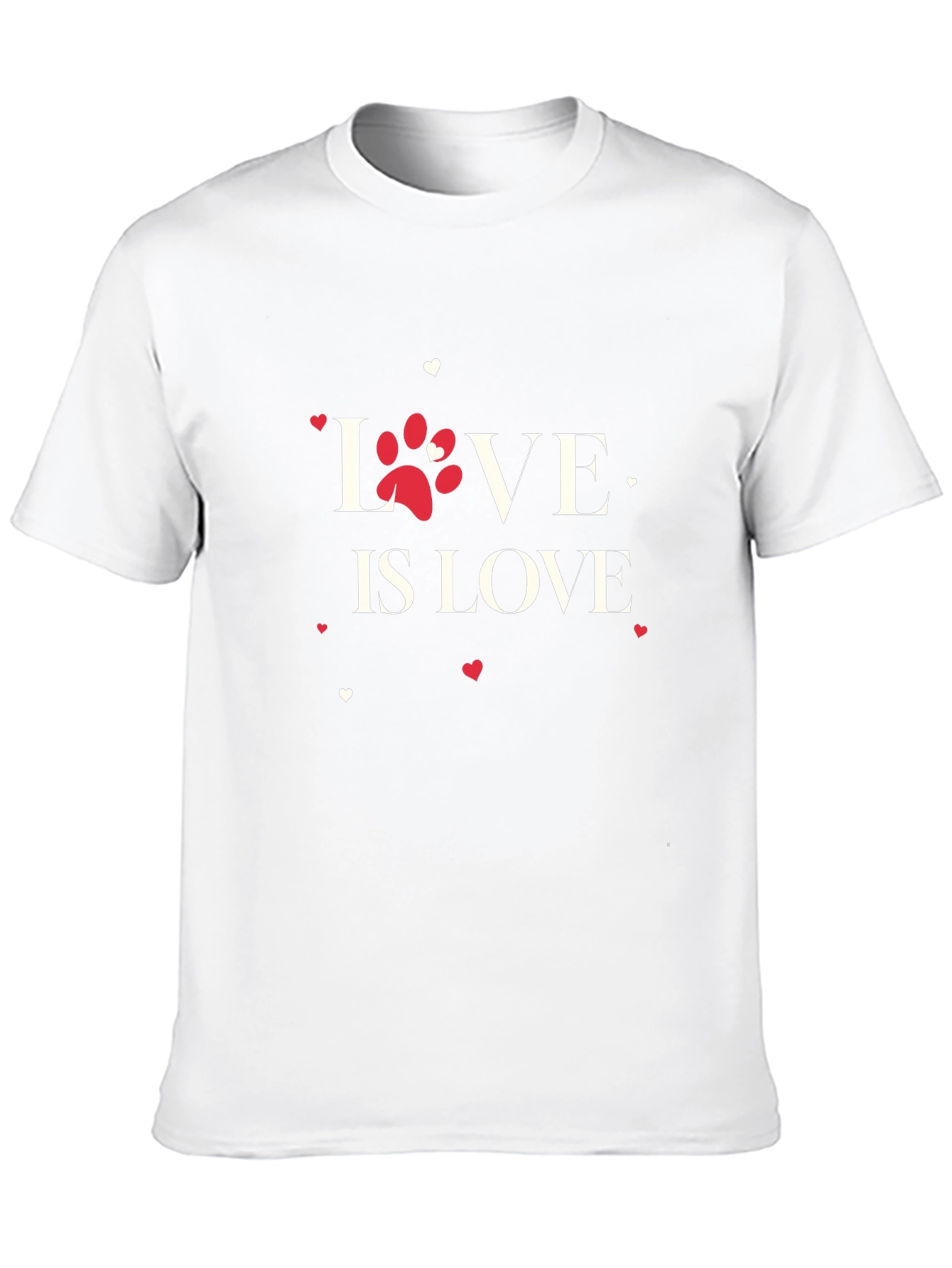 Love is Love Paw Print Graphic Tee