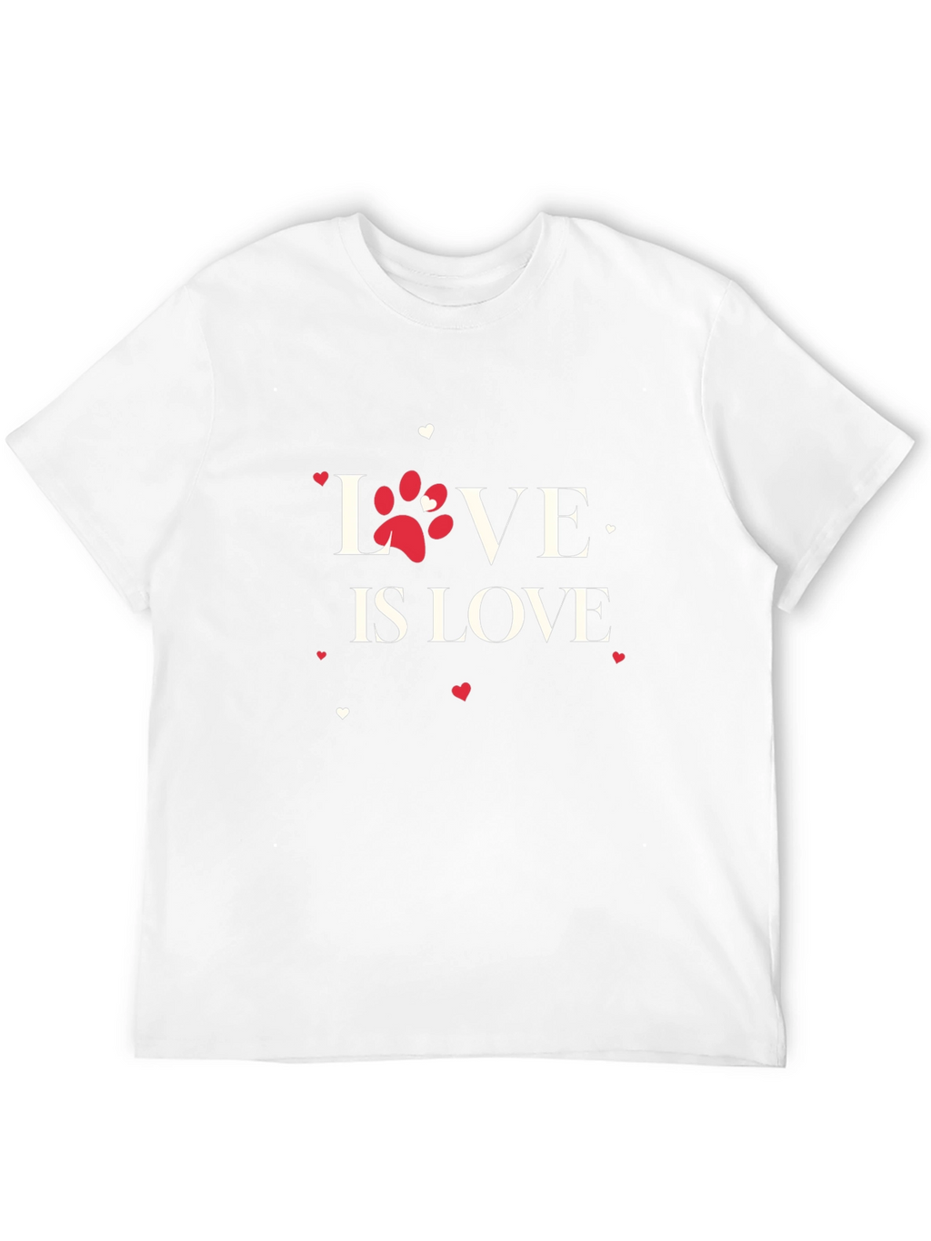 Love is Love Paw Print Graphic Tee