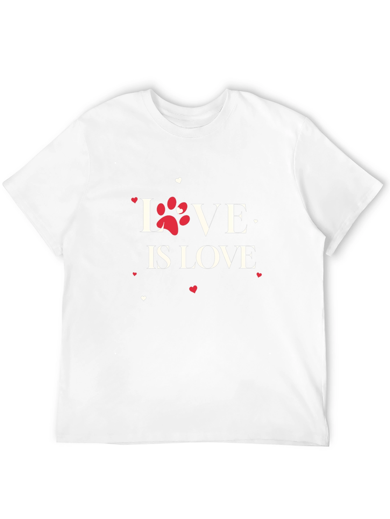 Love is Love Paw Print Graphic Tee
