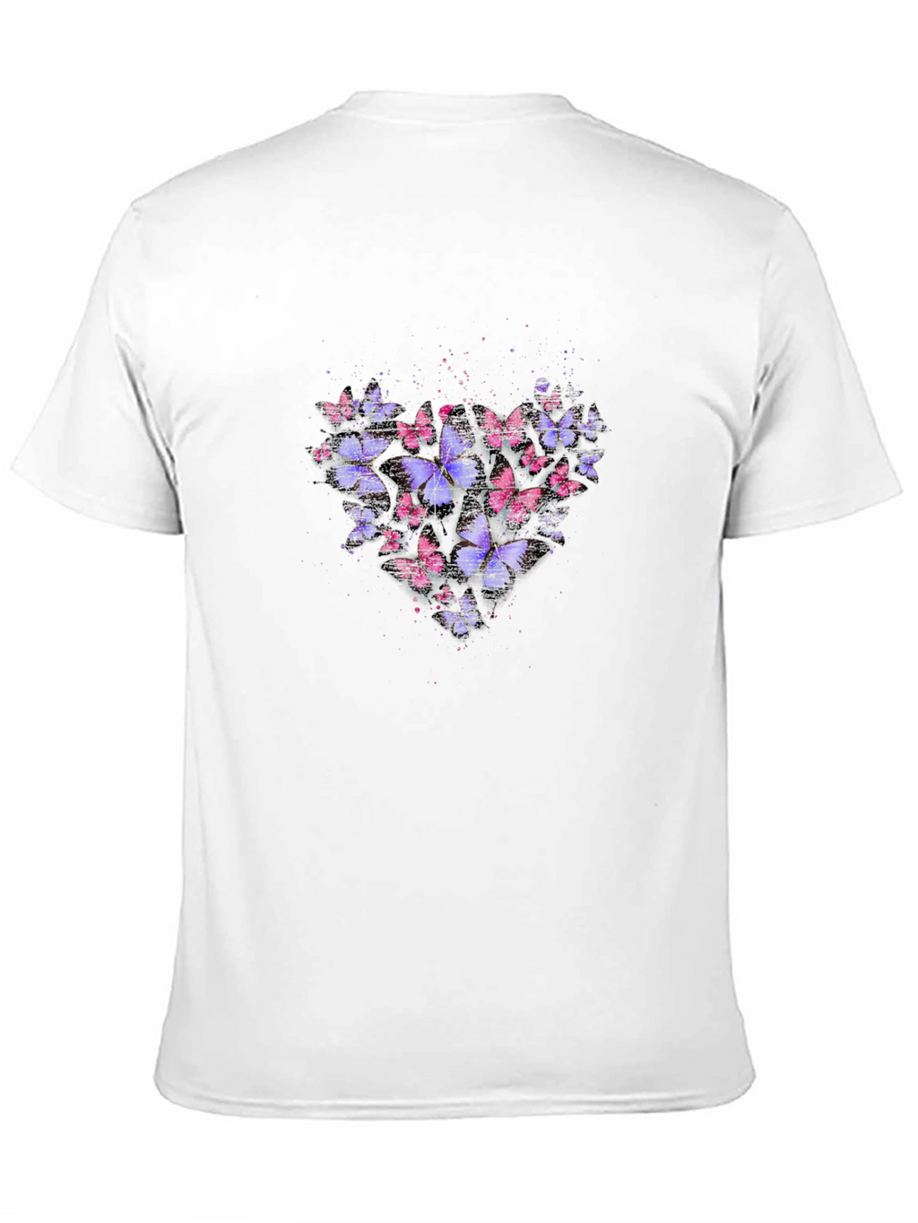 Butterfly Heart Graphic T-Shirt - Black
