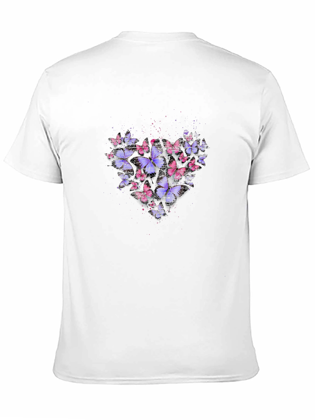 Butterfly Heart Graphic T-Shirt - Black