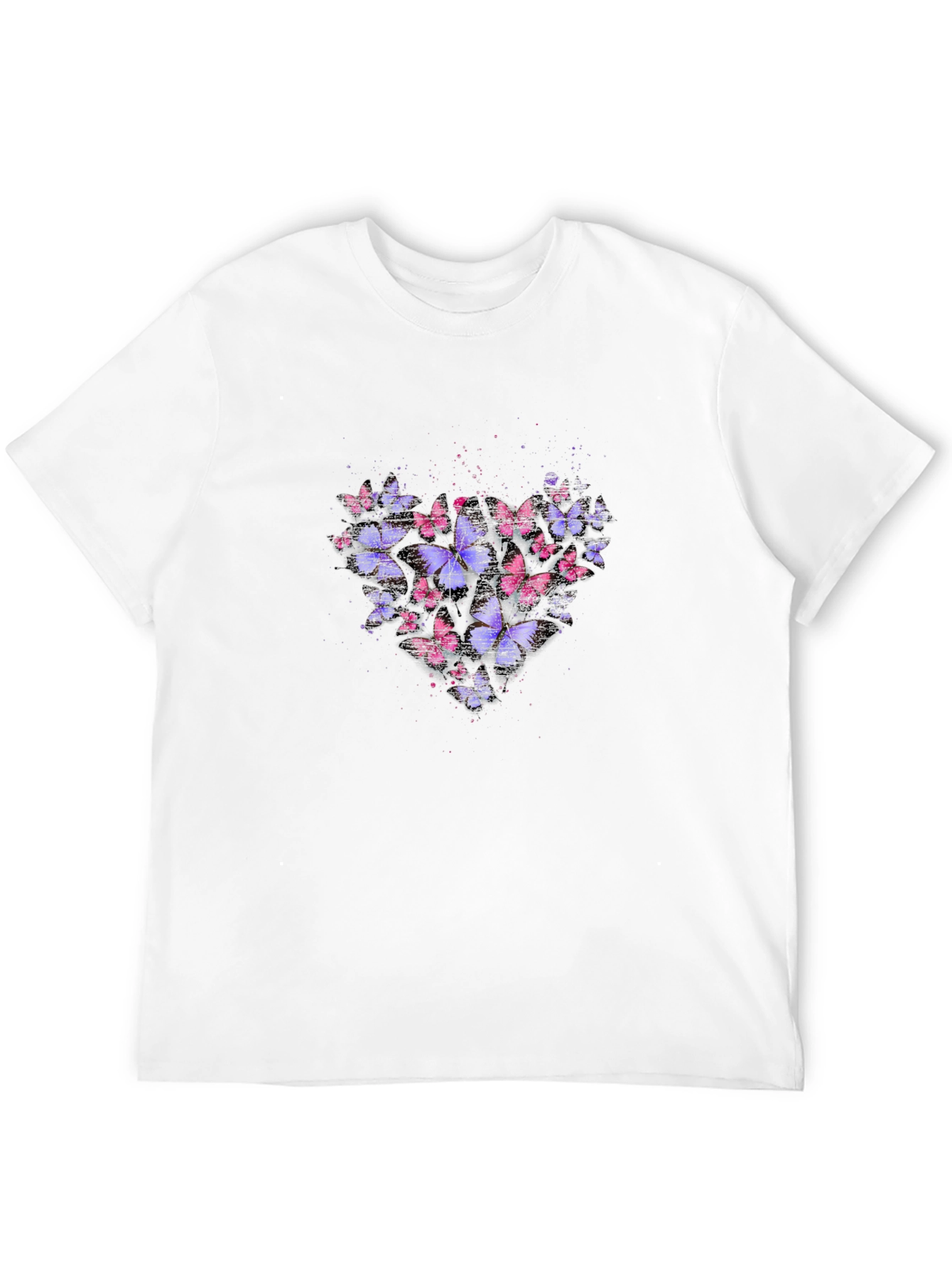 Butterfly Heart Graphic T-Shirt - Black