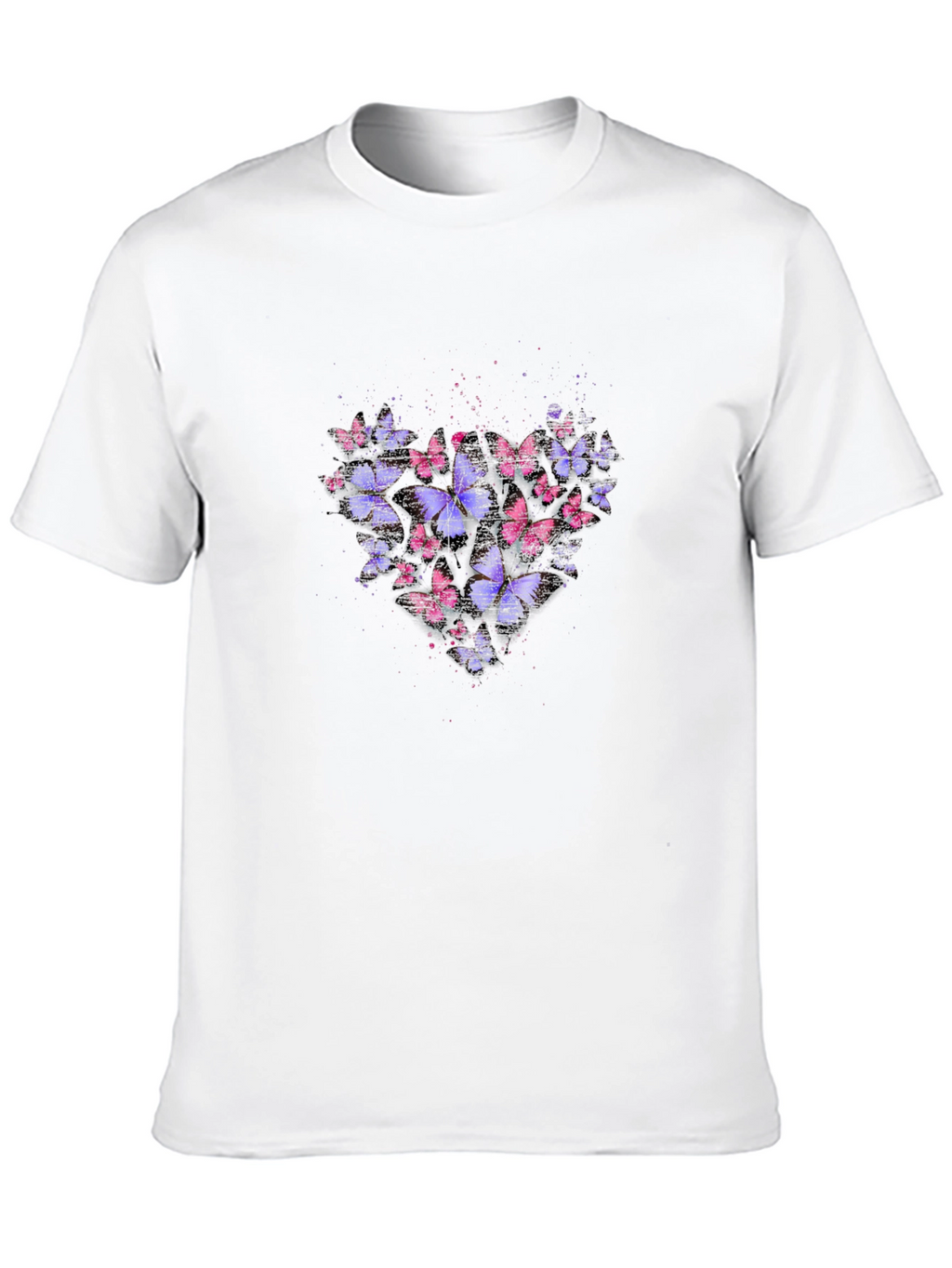 Butterfly Heart Graphic T-Shirt - Black