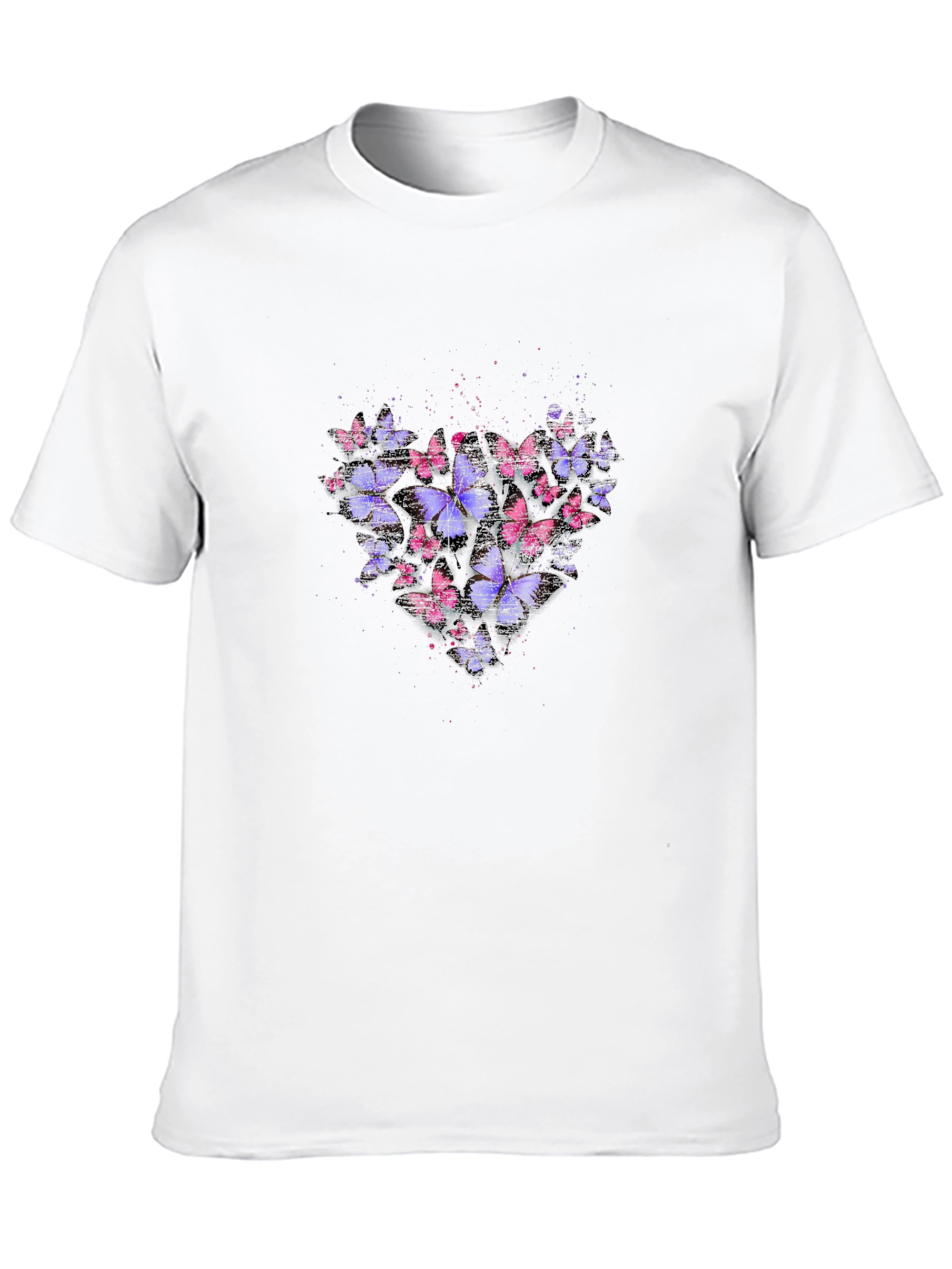 Butterfly Heart Graphic T-Shirt - Black