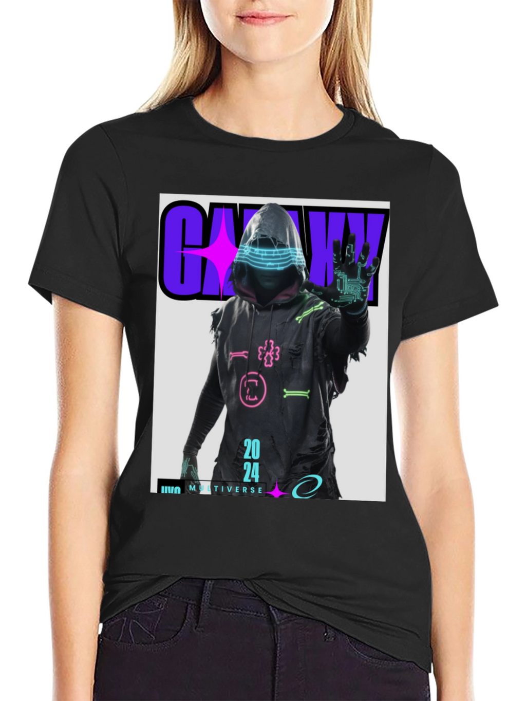 Cyberpunk 2024 T-Shirt - Galaxy Multiverse Design