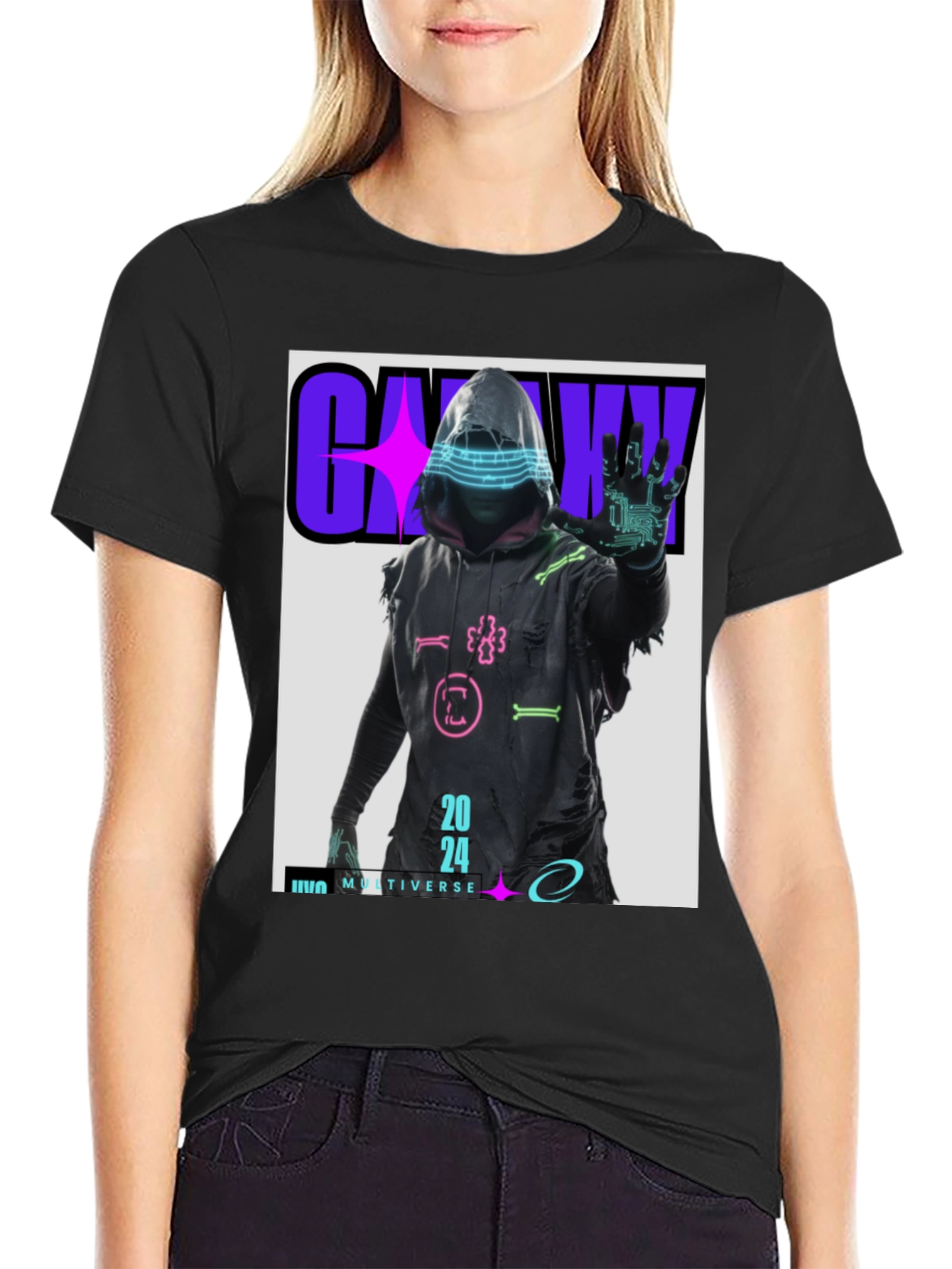 Cyberpunk 2024 T-Shirt - Galaxy Multiverse Design