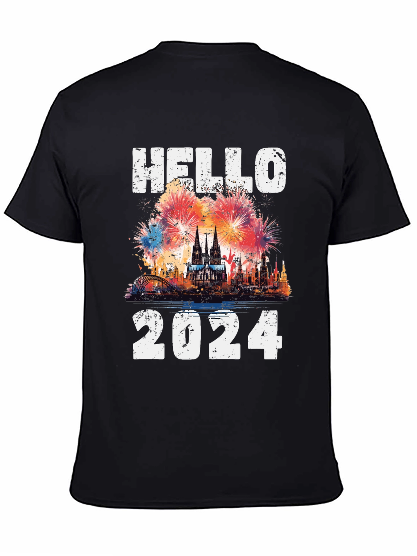 Hello 2024 Fireworks T-Shirt