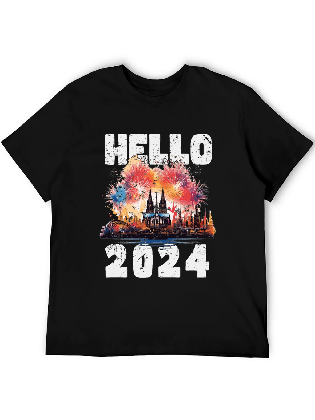 Hello 2024 Fireworks T-Shirt