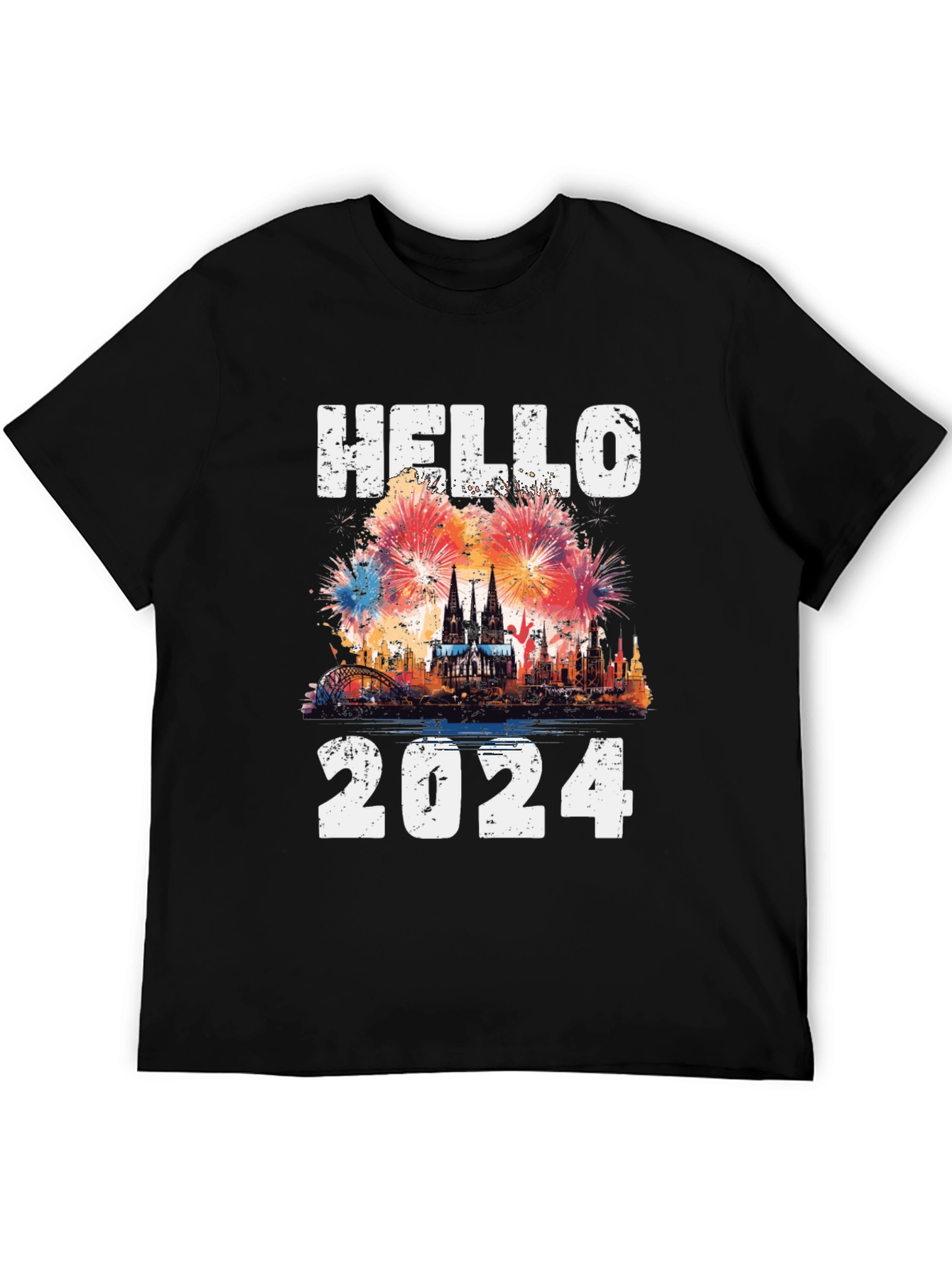Hello 2024 Fireworks T-Shirt