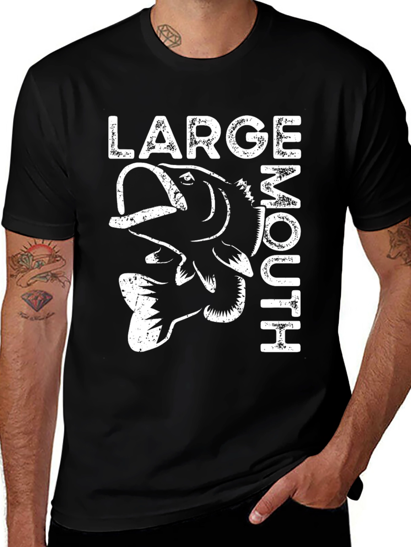 Large Mouth Bass Graphic Tee - Fishing T-Shirt