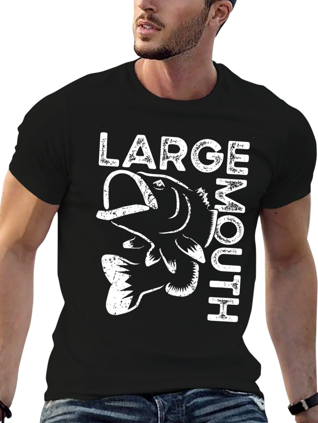 Large Mouth Bass Graphic Tee - Fishing T-Shirt