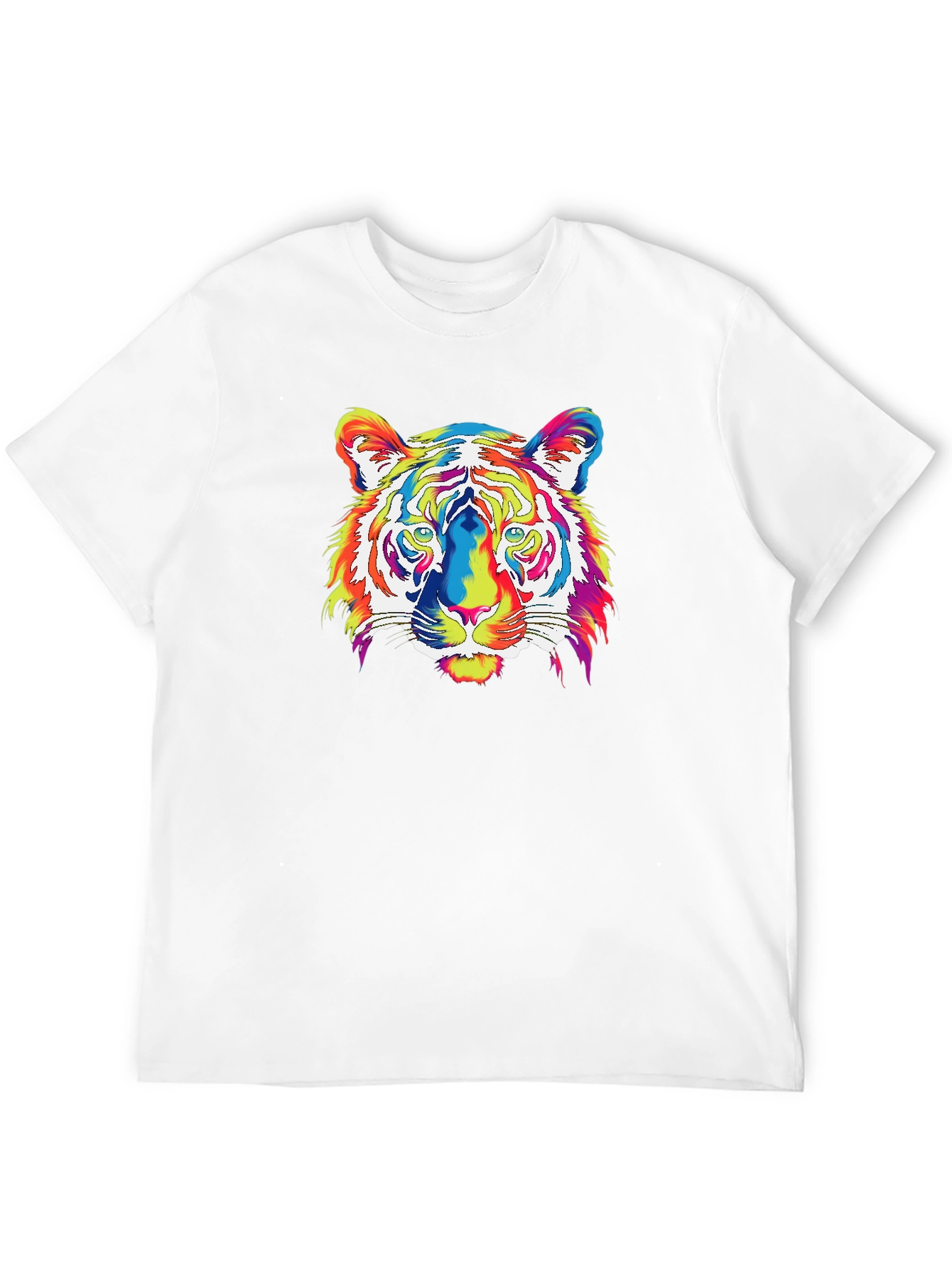Vibrant Tiger Graphic Tee - Mens Black T-Shirt