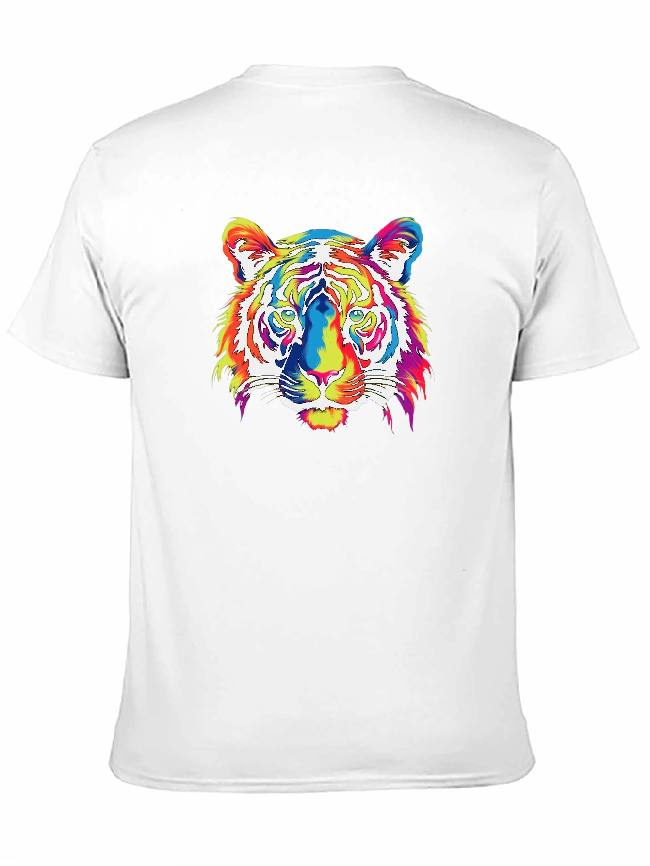 Vibrant Tiger Graphic Tee - Mens Black T-Shirt
