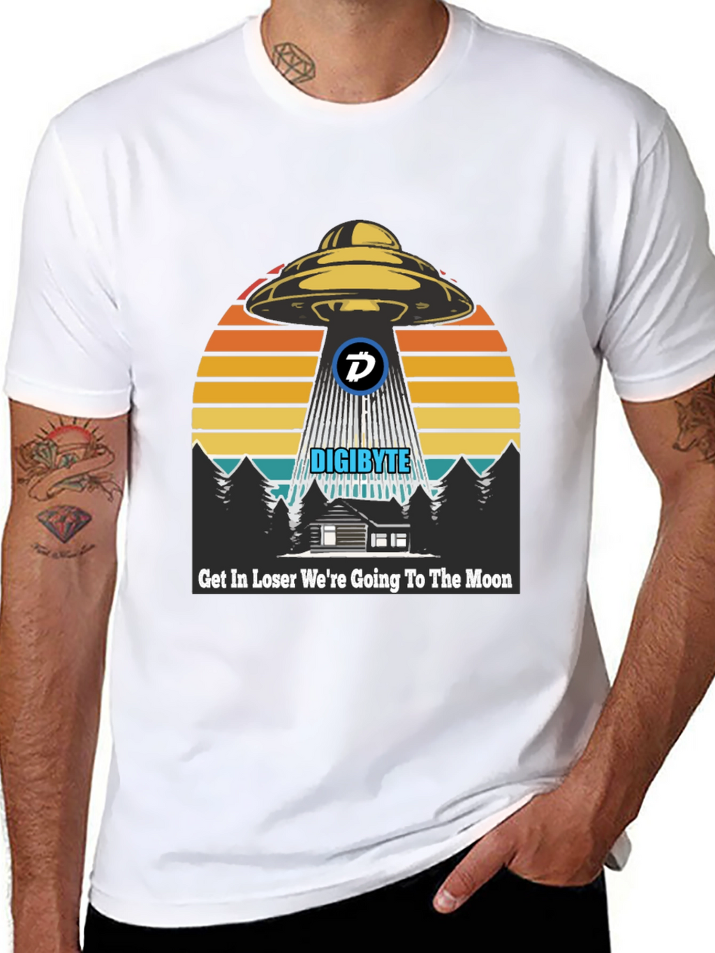 Digibyte UFO Abduction T-Shirt - Crypto Humor Tee
