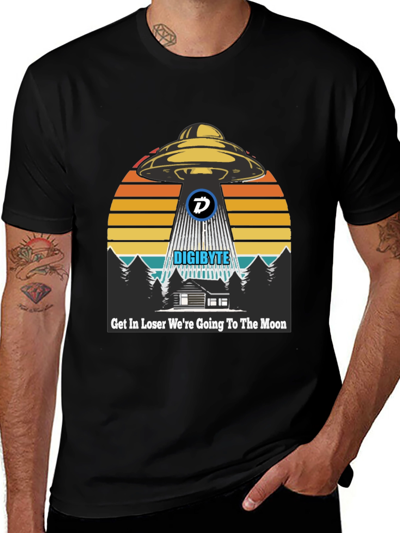 Digibyte UFO Abduction T-Shirt - Crypto Humor Tee