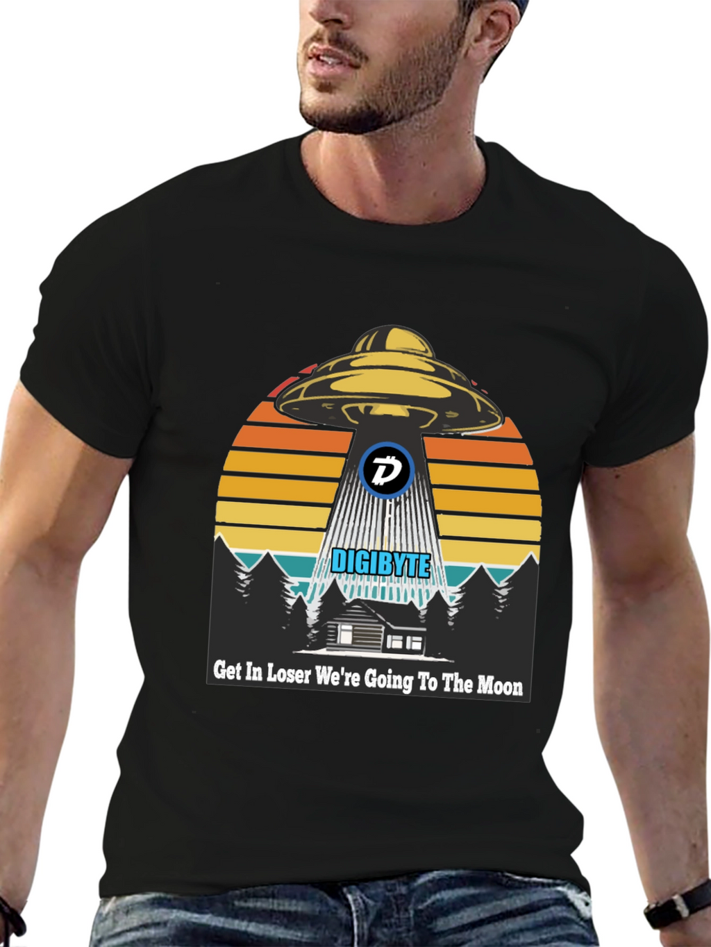 Digibyte UFO Abduction T-Shirt - Crypto Humor Tee