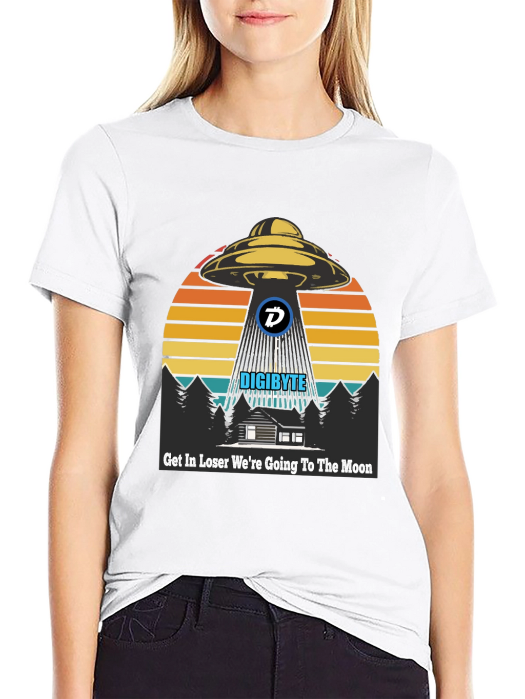 Digibyte UFO Abduction T-Shirt - Crypto Humor Tee
