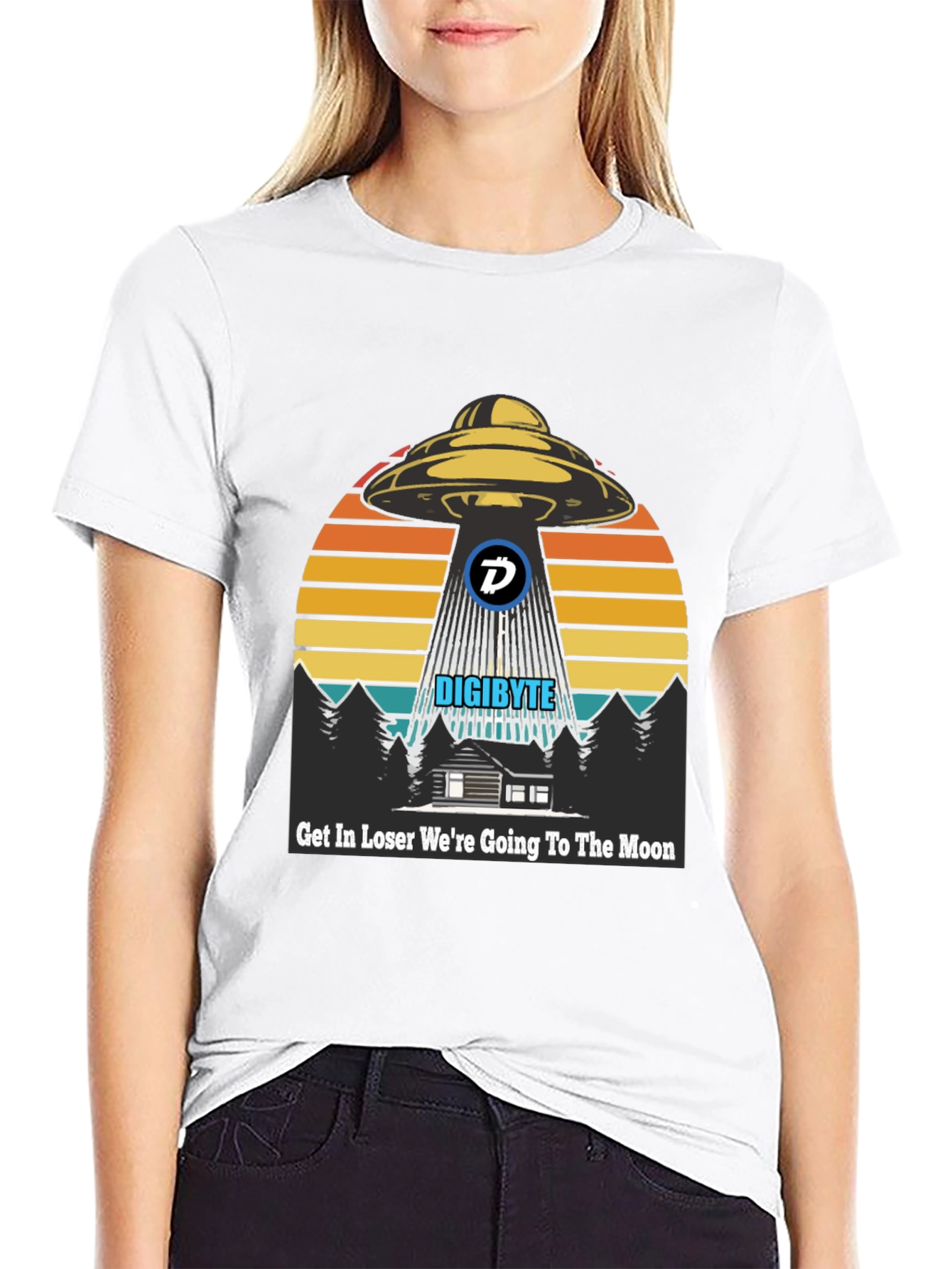 Digibyte UFO Abduction T-Shirt - Crypto Humor Tee