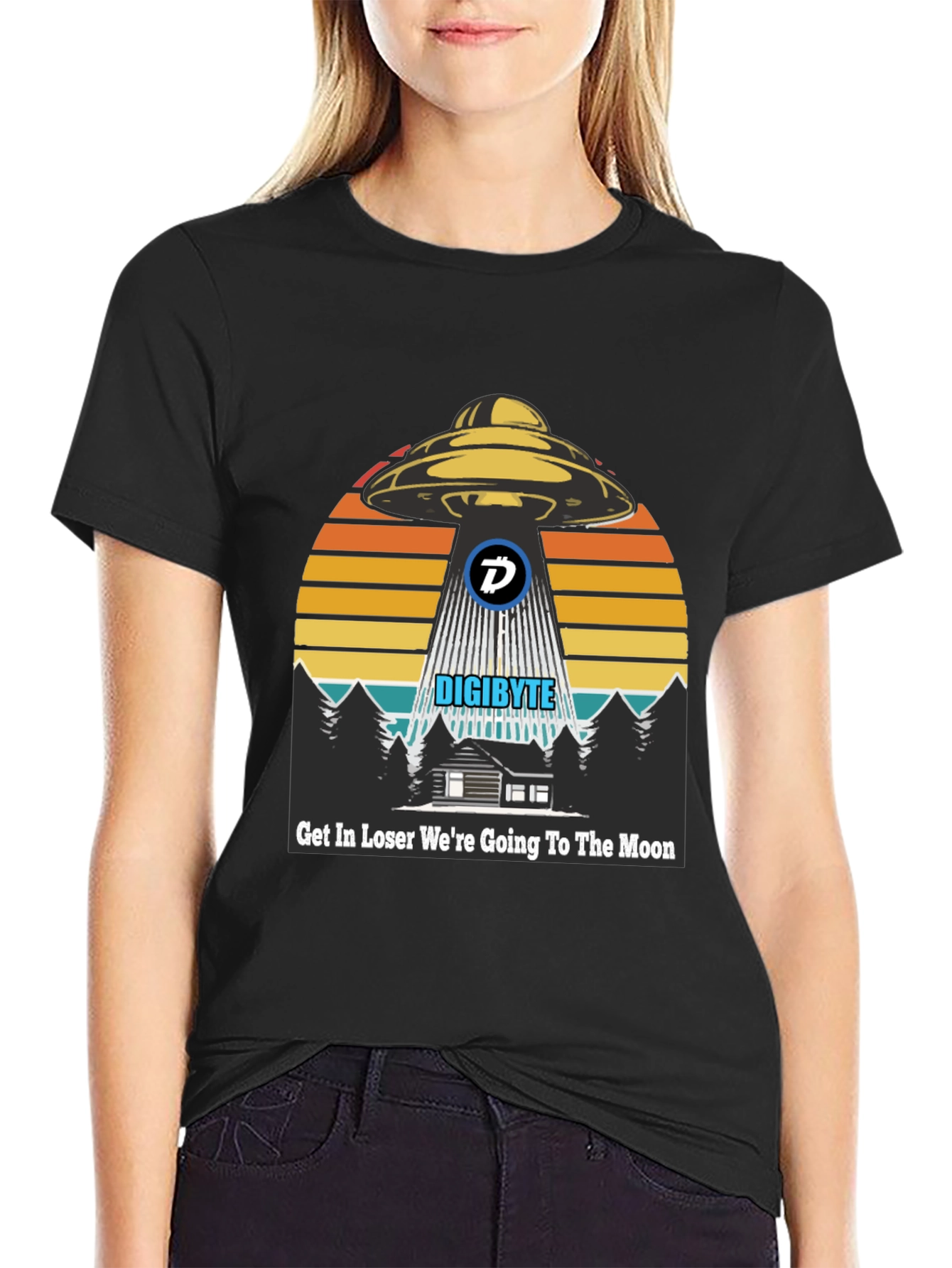 Digibyte UFO Abduction T-Shirt - Crypto Humor Tee