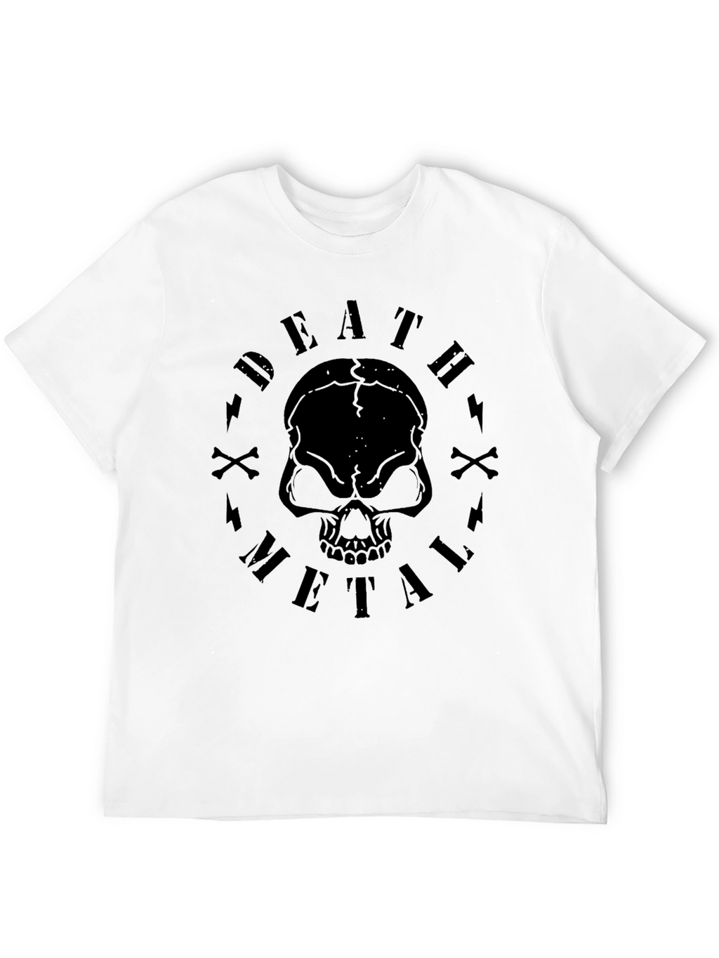 Death Metal Skull Graphic T-Shirt