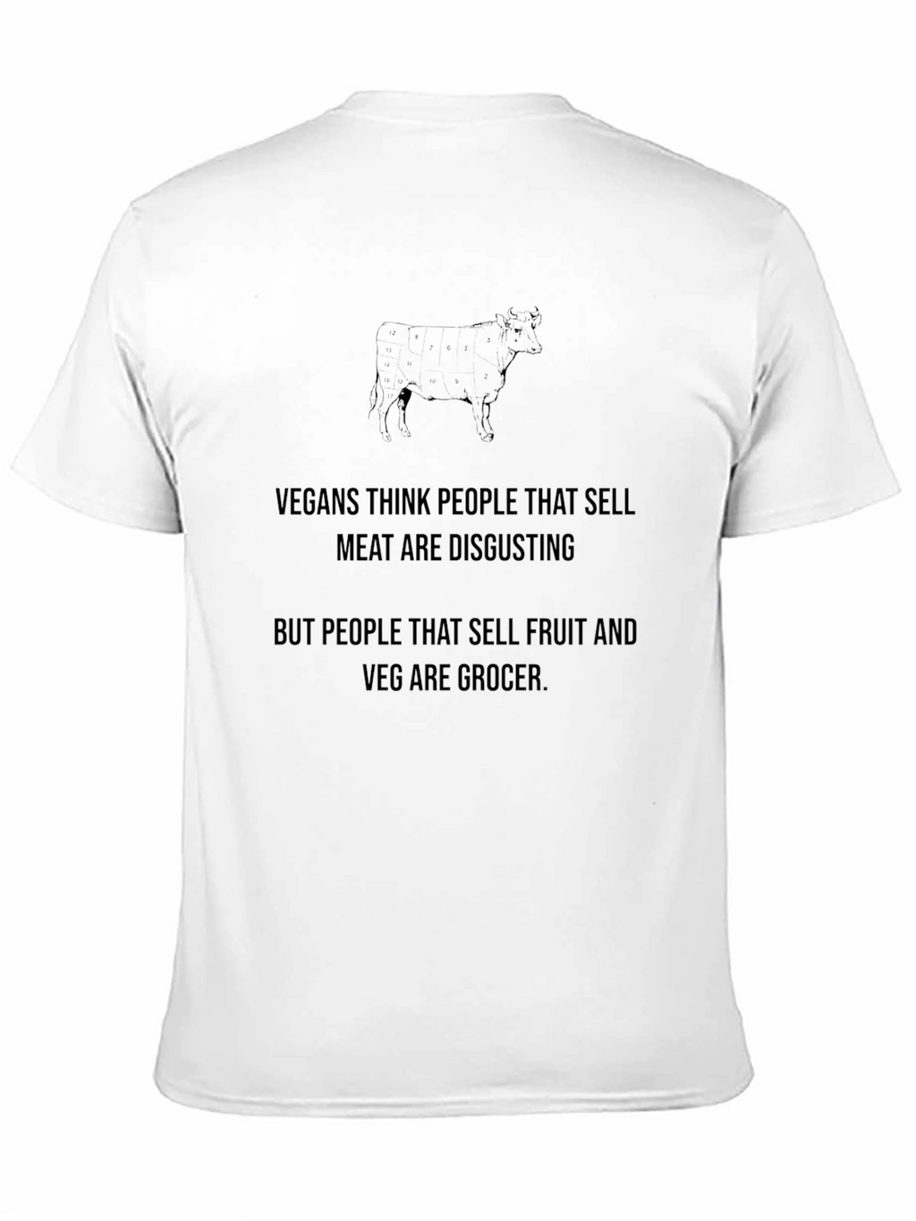 Vegan Grocer T-Shirt - Disgustingly Funny!