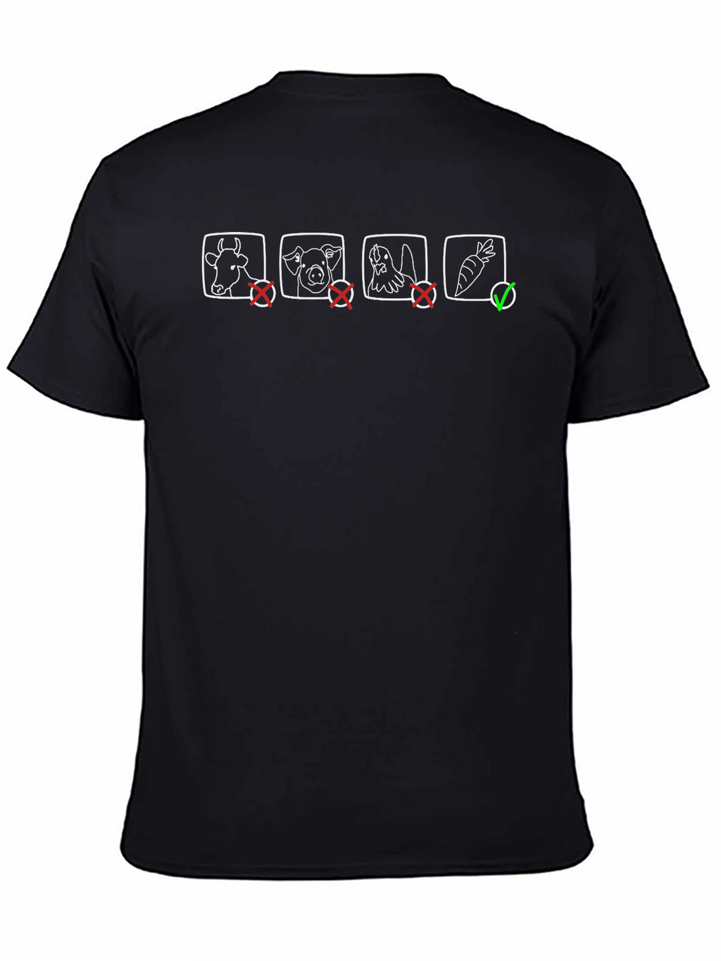 Vegan Black Graphic Tee - Choose Carrots!