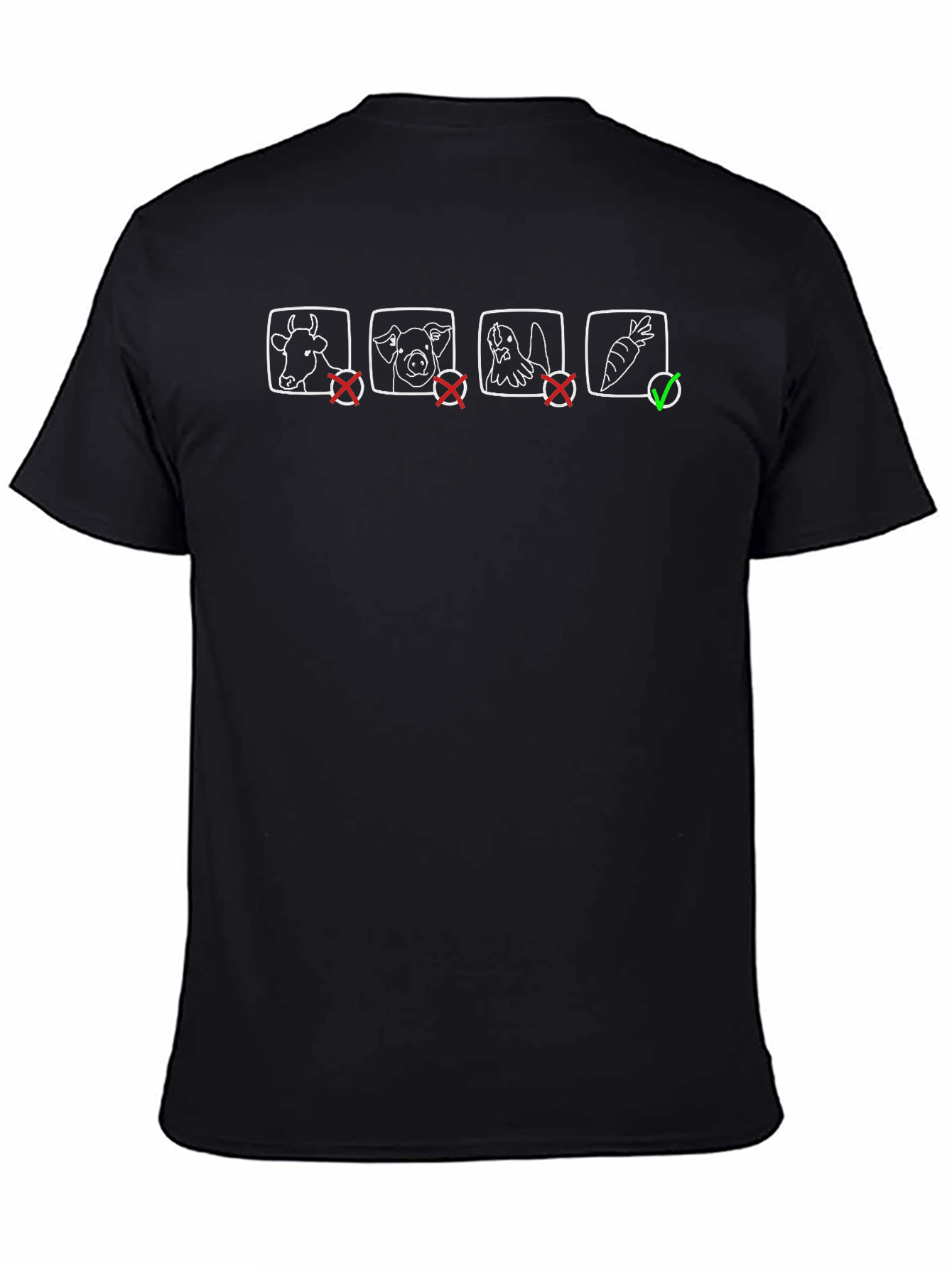 Vegan Black Graphic Tee - Choose Carrots!