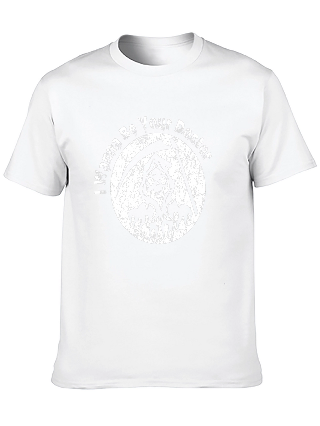 Grim Reaper Doctor Graphic Print T-Shirt