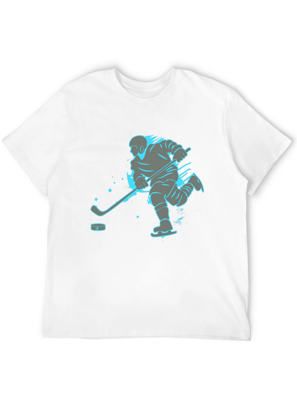 Hockey Player Graphic Tee - Black